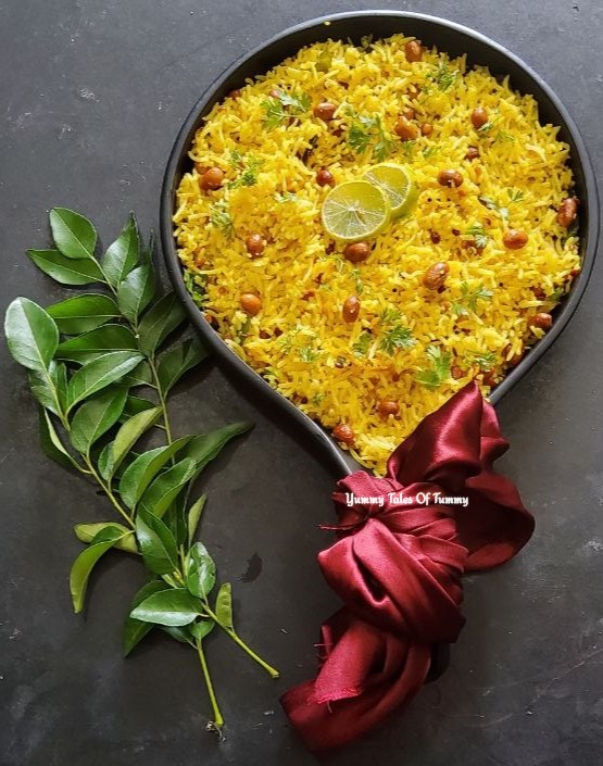 Lemon Rice Recipe Chitranna Rice Yummy Tales Of Tummy