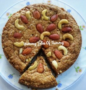 Read more about the article Whole wheat Oats Cake (eggless)