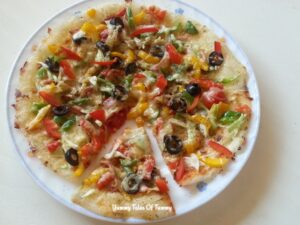 Pizza Dosa | Italian Dosa served on white plate