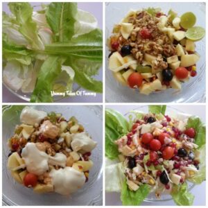 Prep pics of Waldorf Salad with interesting twist