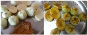 Tinda smeared with dry spice mix