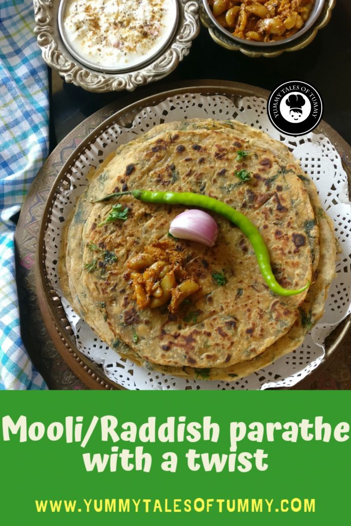 Mooli ke Parathe with a twist | Radish Paratha