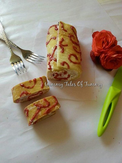 Eggless Patterned Swiss Roll