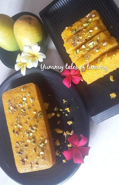 You are currently viewing Mango Semolina Cake | Mango Sooji cake