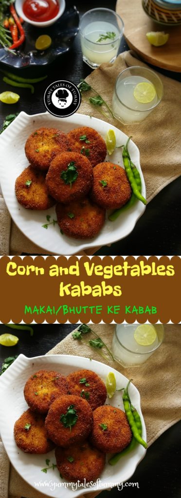 Corn and vegetables kababs