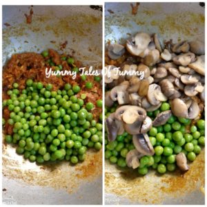 Matar Mushroom | Green peas mushroom curry