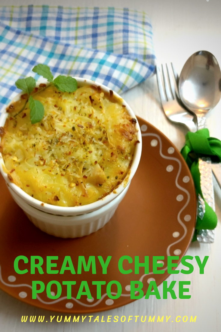 Potato Bake Creamy Cheesy potato bake Yummy Tales Of Tummy