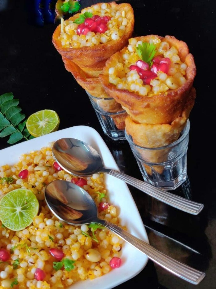 Rajgira sabudana khichdi cones