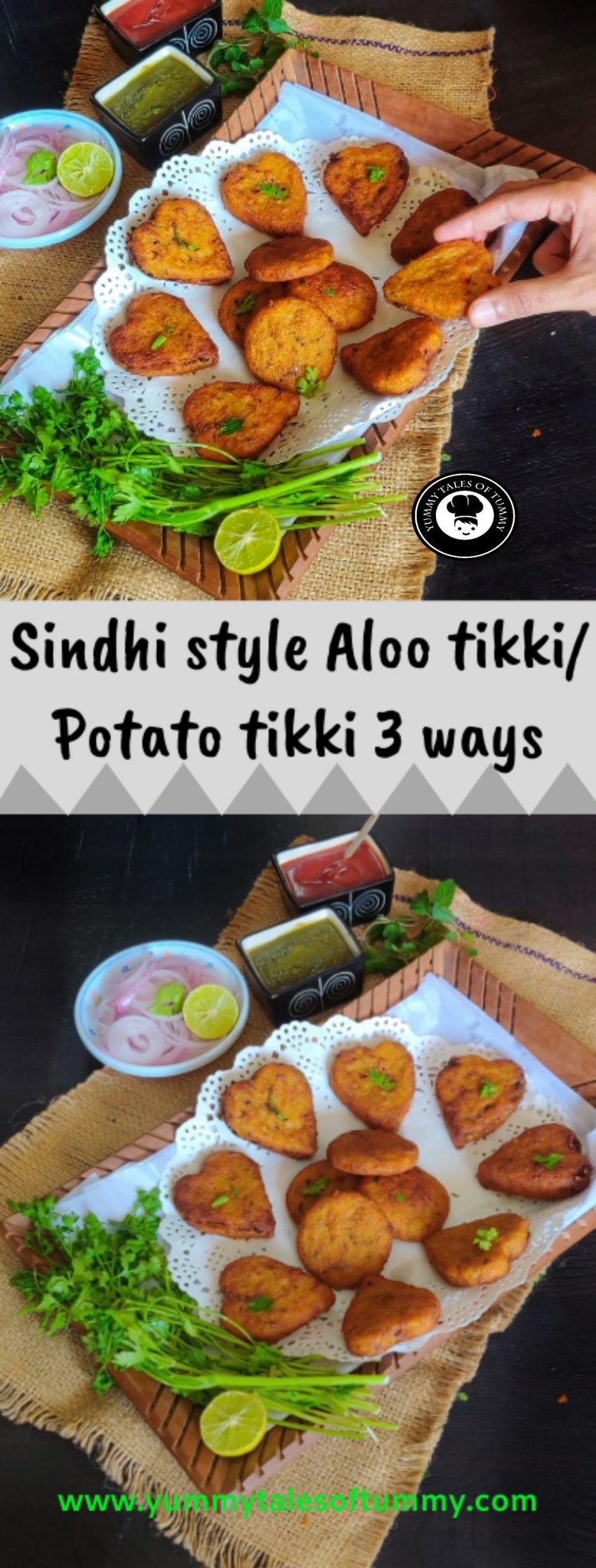 Sindhi style Aloo tikki 3 ways