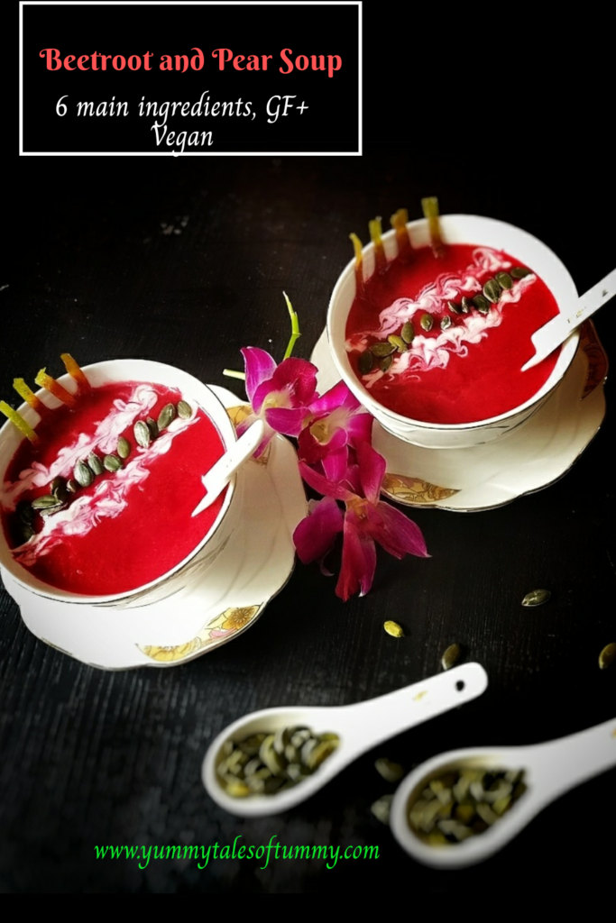 Beetroot soup | Beetroot Pear soup