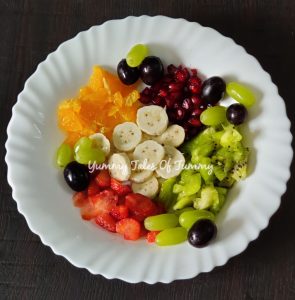 Fruit custard Recipe | Mixed fruit custard