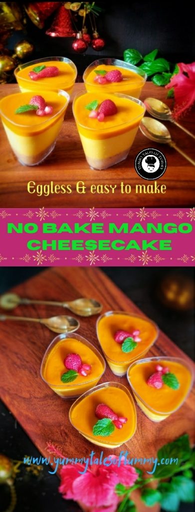 No bake mango cheesecake