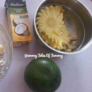 Avocado Pineapple and Coconut icecream