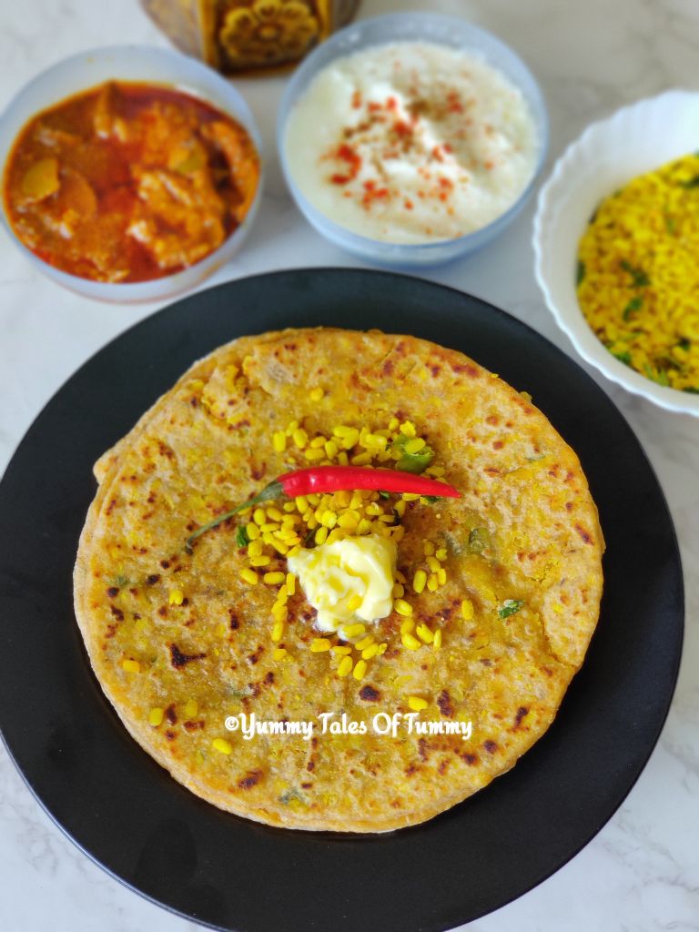 Moong Dal Paratha | Yellow mung dal stuffed Paratha - Yummy Tales Of Tummy