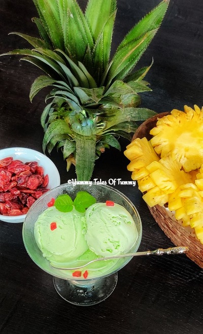 Avocado Pineapple and Coconut ice cream