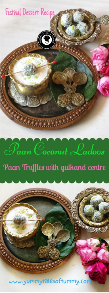 Paan truffles | Paan Coconut Ladoos