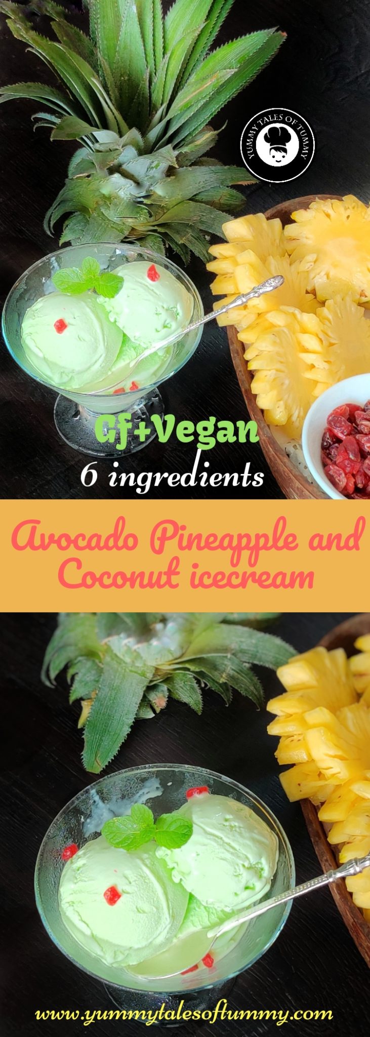 Avocado Pineapple and Coconut ice cream Yummy Tales Of Tummy