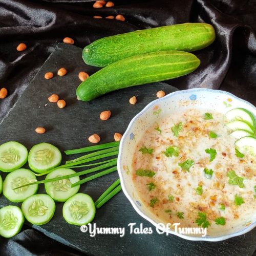 Cucumber peanut Raita Recipe | Cucumber yogurt dip | Kakdi ka raita ...