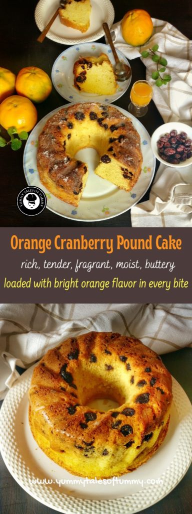 Orange cranberry pound cake