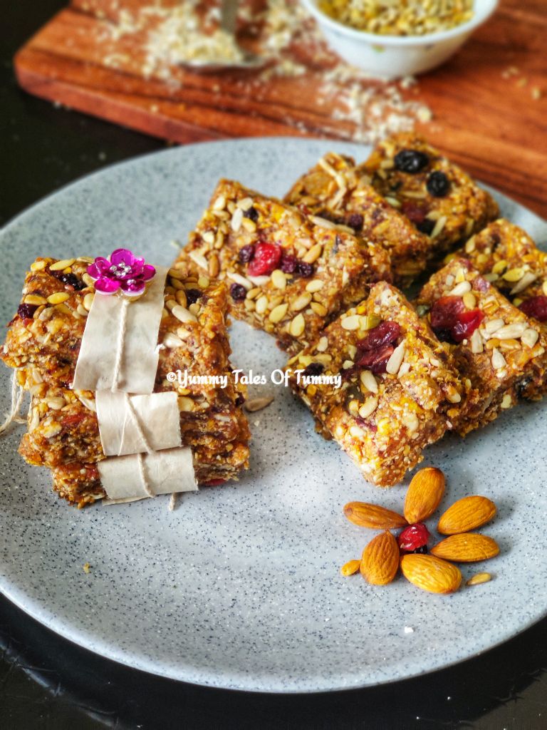 Dry fruits Energy Bar recipe Protein bar recipe Yummy Tales Of Tummy