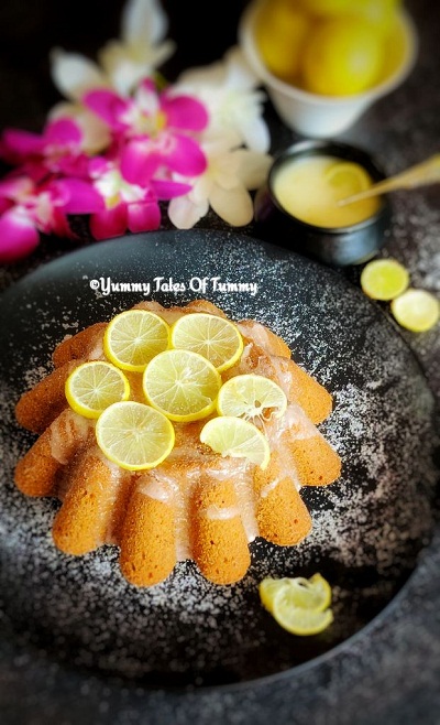 Eggless lemon cake recipe