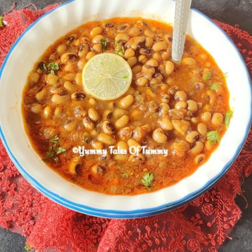 Lobia masala sabzi | Black eyed peas curry | Sukhi Chawli sabzi - Yummy ...