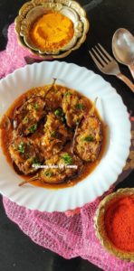 Read more about the article Baingan Achari | Eggplant in Pickle masala | Brinjal Masala curry