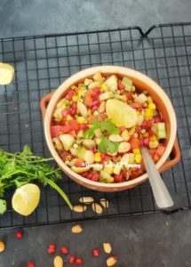 Sprouted moong bean salad