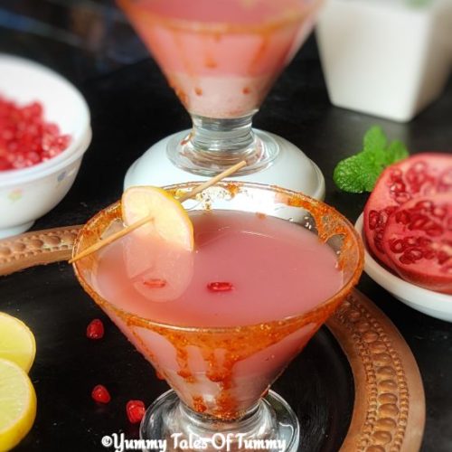 Pomegranate and Green tea Martini Non alcoholic Martini Yummy Tales