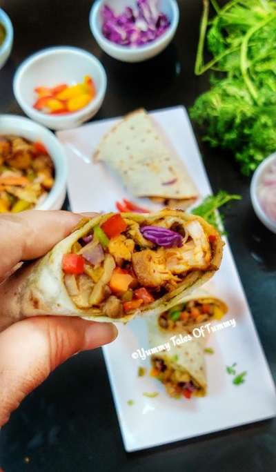 You are currently viewing Chicken tikka wraps | Chicken tikka Kathi roll | Chicken Tikka Frankie