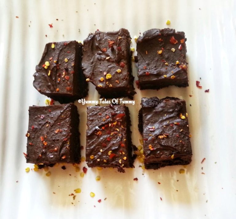 No bake chili walnut brownies Chili Brownies Yummy Tales Of Tummy