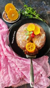 Read more about the article Eggless orange cake Recipe | Orange sponge cake