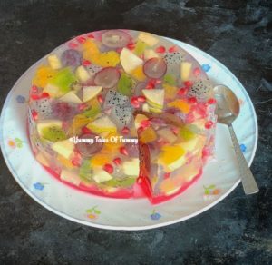 Fruit Jelly cake Recipe | Jelly fruit cake Recipe