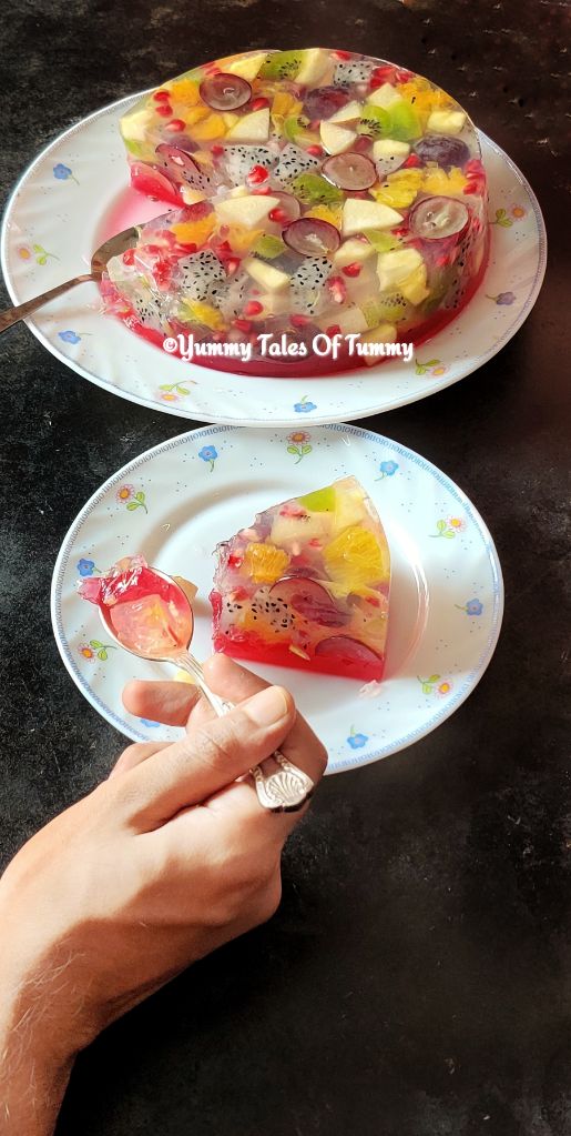 Fruit Jelly cake Recipe Jelly fruit cake Recipe Yummy Tales Of Tummy