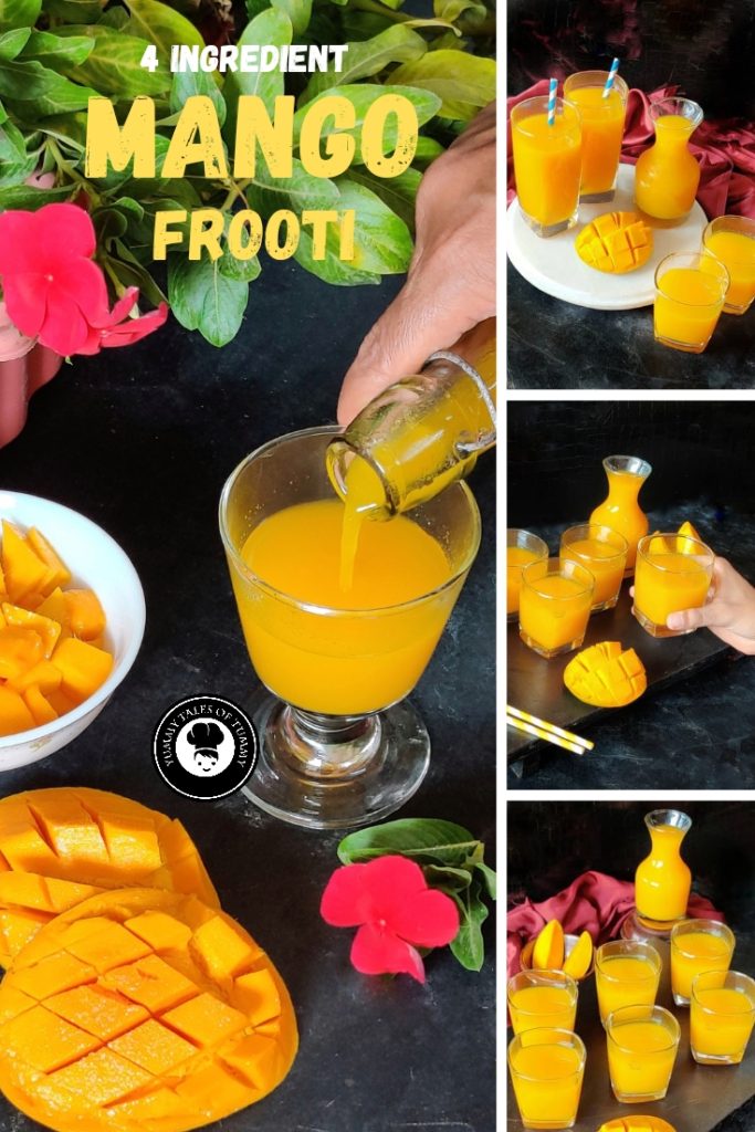 4 ingredient Mango Frooti Recipe | Mango Fruity