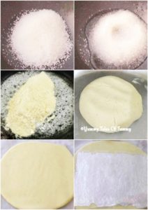 Pics collage showing steps to make kaju barfi