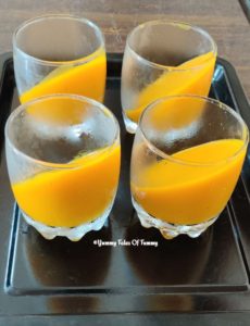 Glasses set with mango layer