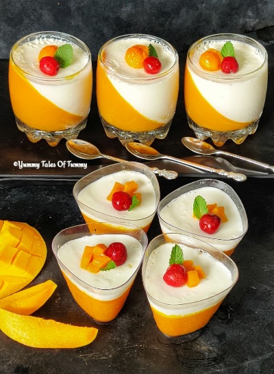 You are currently viewing Mango Vanilla Panna cotta | Mango Pudding