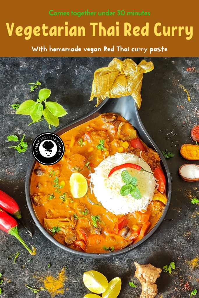Thai Red curry with Vegetables | Thai Red Curry