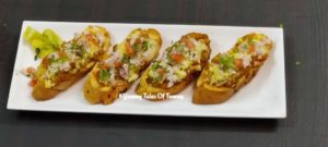 Pav bhaji bruschetta