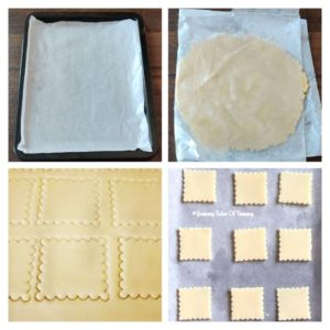 Collage showing prep pics to make Whole wheat oats Biscuits | Eggless atta biscuits