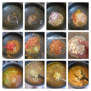 Collage showing prep pics to make Dal kababi