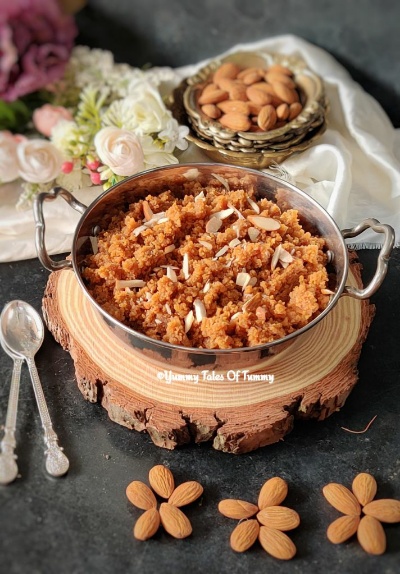 You are currently viewing Badam Halwa Recipe | Almond Halva | Badam Sheera
