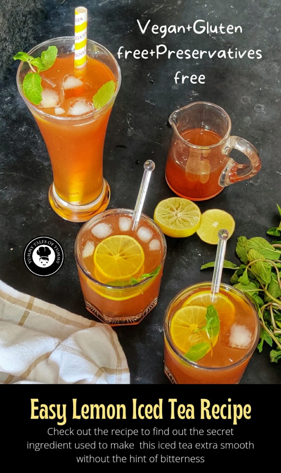 Easy Lemon Iced Tea Recipe How to make Iced Tea Recipe Yummy Tales
