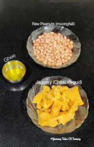 Ingredients to make How to make Peanut Jaggery Chikki
