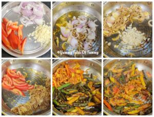 Prep pics to make Bhindi Aloo Masala Recipe | Stir Fried Okra