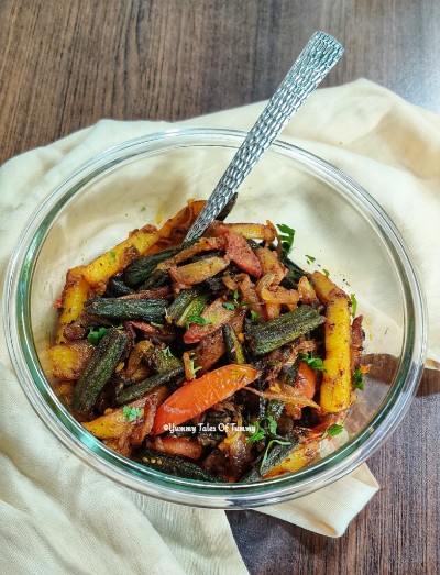 You are currently viewing Bhindi Aloo Masala Recipe | Stir Fried Okra