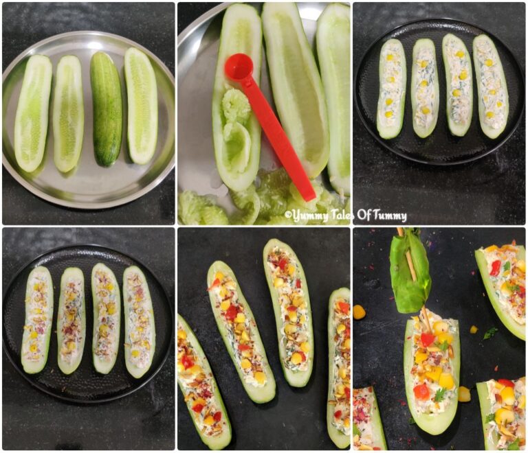 Low Carb Cucumber Boats Cucumber boat Salad Yummy Tales Of Tummy