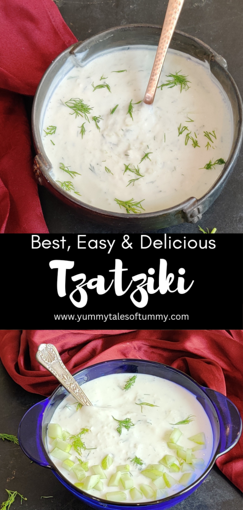 Best Tzatziki Dip recipe | Tzatziki Recipe pin 1