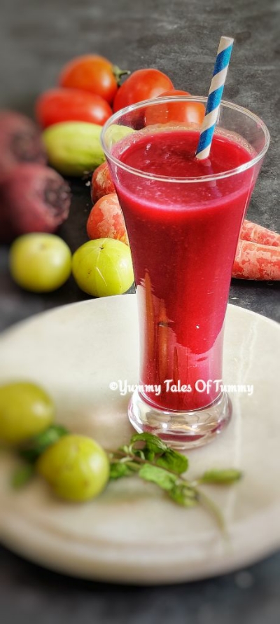 Vegetable Juice Recipe | Mixed Veg Juice - Yummy Tales Of Tummy